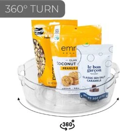 Tall Lazy Susan Spinning Turntable Organizer - 9 Inch(Lazy Susan Turntable 9inch Tall) 12 Tall Lazy Susan Spinning Turntable Organizer - 9 Inch(Lazy Susan Turntable 9inch Tall) -Smart Design Store tall lazy susan spinning turntable organizer 9 inch smart design kitchen 8003591 incrementing number 631633