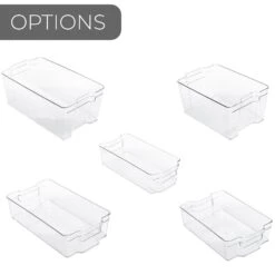 Tall Stackable Refrigerator Bin With Handle - 8 X 15 Inch(Stackable Refrigerator Bin Tall 8x15) 13 Tall Stackable Refrigerator Bin With Handle - 8 X 15 Inch(Stackable Refrigerator Bin Tall 8x15) -Smart Design Store tall stackable refrigerator bin with handle 8 x 15 inch smart design kitchen 8003391 incrementing number 410160