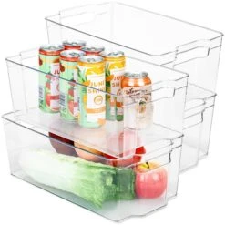 Tall Stackable Refrigerator Bin With Handle - 8 X 15 Inch(Stackable Refrigerator Bin Tall 8x15) 15 Tall Stackable Refrigerator Bin With Handle - 8 X 15 Inch(Stackable Refrigerator Bin Tall 8x15) -Smart Design Store tall stackable refrigerator bin with handle 8 x 15 inch smart design kitchen 8003391as4 incrementing number 689123
