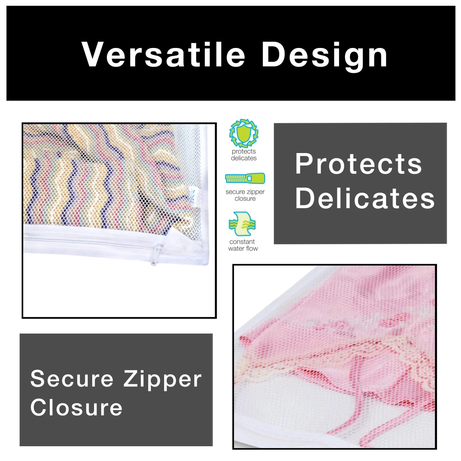 Wash Bag With Safety Zipper - 18 X 14 Inch(Laundry Wash Bag 18x14 Inch) 4 Wash Bag With Safety Zipper - 18 X 14 Inch(Laundry Wash Bag 18x14 Inch) - Image 4